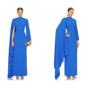 SOLACE London Lydia Maxi Dress in Blue